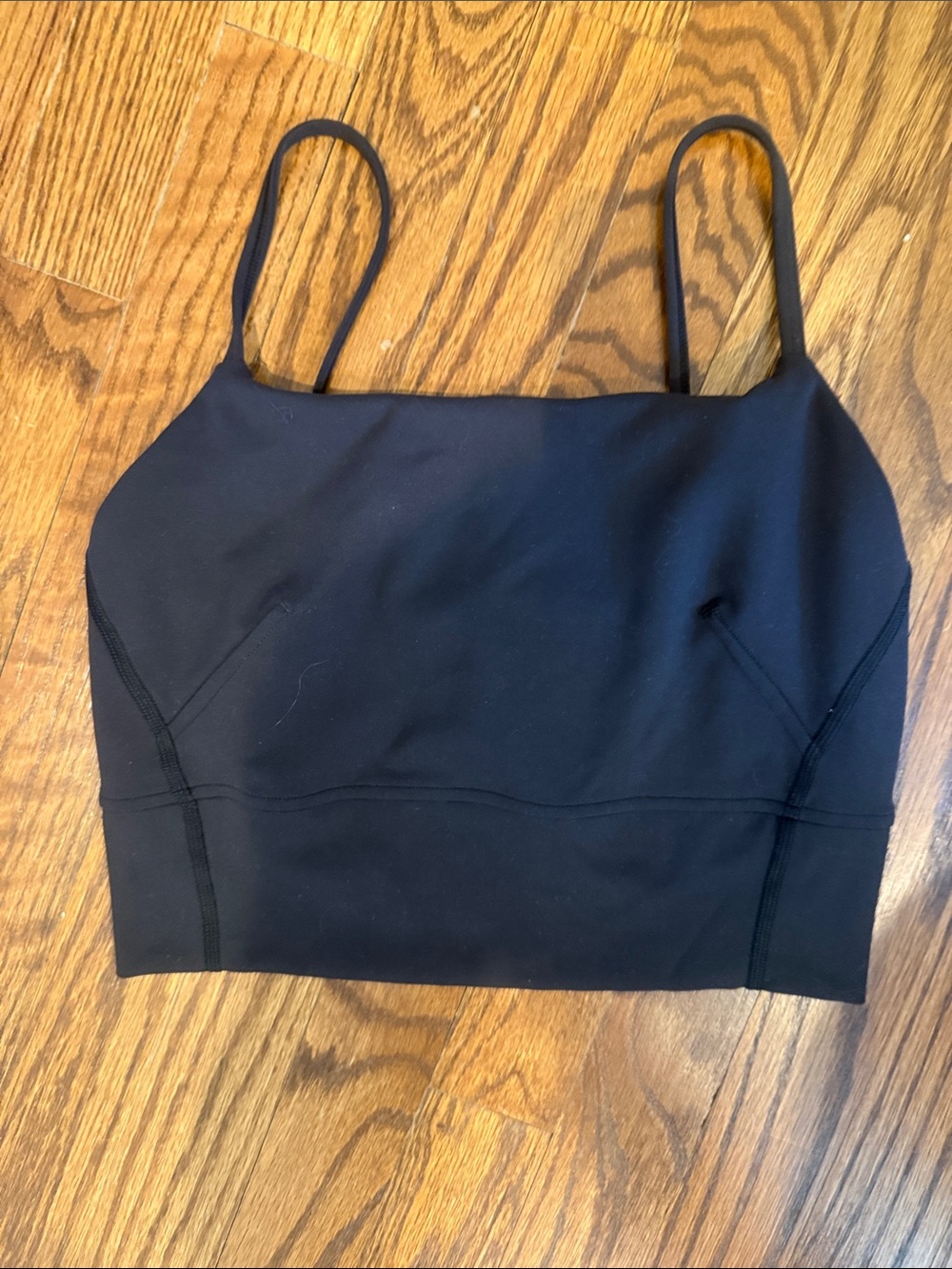 lululemon athletica Black Strappy Cropped Sports Bra
